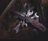 Rusty tools (knives, wrenches) on a wooden background