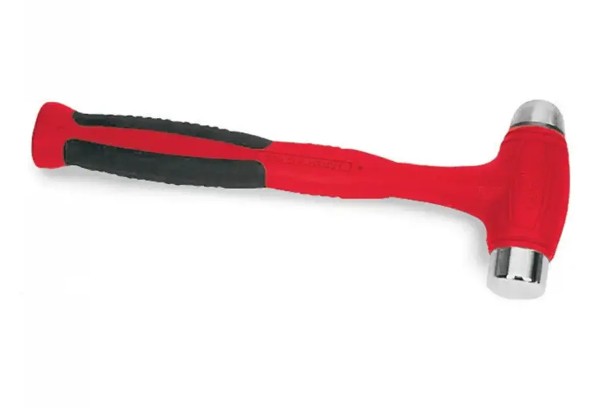 Snap on ball peen hammer on a white surface