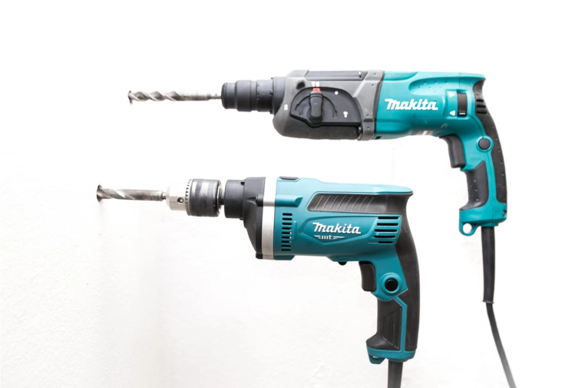 Rotary Hammer and Hammer Drill on a white background